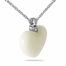 Load image into Gallery viewer, Cat&#39;s Eye White Stainless Steel Pendant/Necklace Funeral Cremation Urn for Ashes
