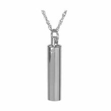 Load image into Gallery viewer, Cylinder Stainless Steel Pendant/Necklace Funeral Cremation Urn for Ashes
