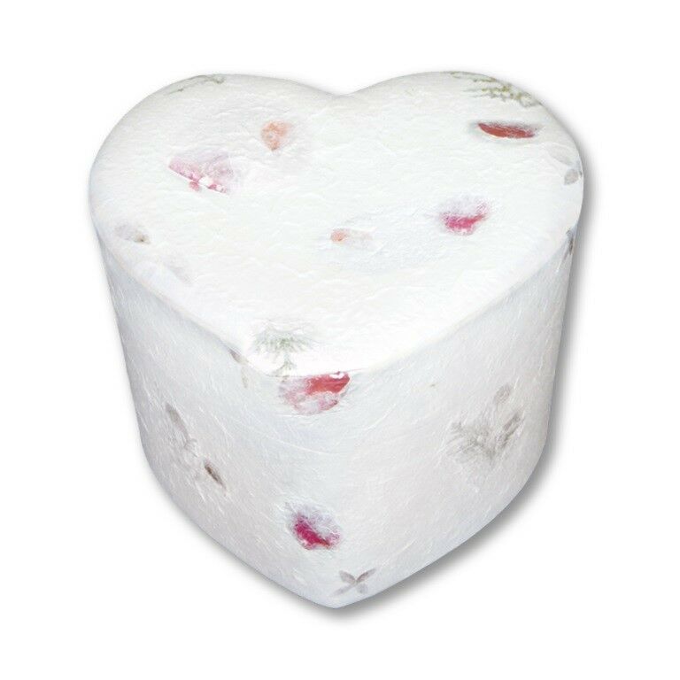 Biodegradable,Eco-Friendly Floral Heart Oversize/Companion Cremation Urn, 360 CI