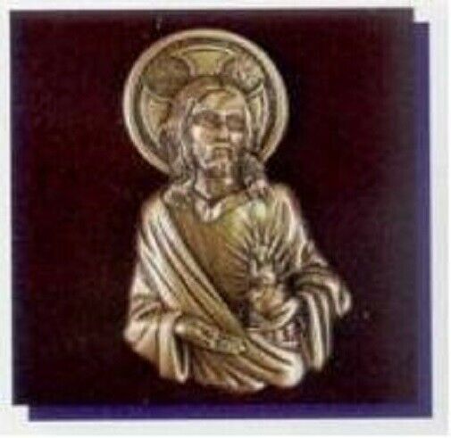 Brass Father Jesus Applique for Round Cremation Urn, Pewter Also Available