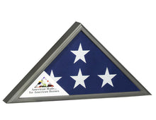 Load image into Gallery viewer, Gunmetal Veteran Flag Case for 5&#39; X 9.5&#39; Flag, Cremation Urn Base Available
