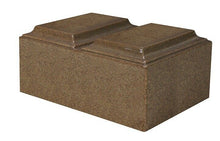 Load image into Gallery viewer, XL Companion Funeral Cremation Urn For Ashes Cultured Granite Tuscany Brown
