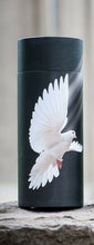 Load image into Gallery viewer, Small/Keepsake 26 Cubic In. Flying Dove Scattering Tube Cremation Urn for Ashes
