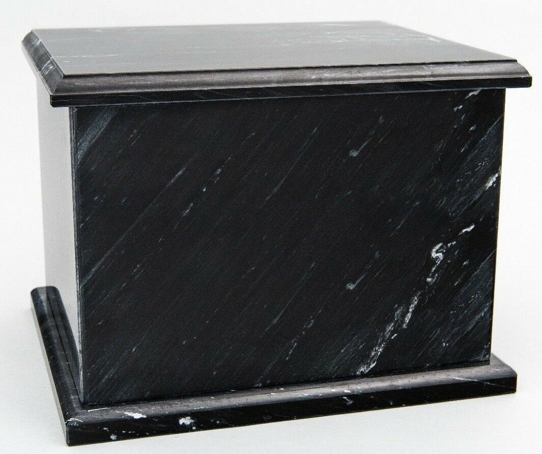 Small/Keepsake 0.2 Cubic Inches Black Natural Marble Companion Cremation Urn