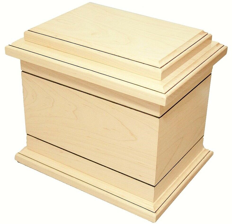 Large/Adult 220 Cubic Inch Wilmington Maple Funeral Cremation Urn- Made in USA