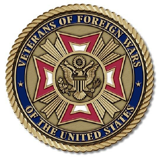 Veteran of Foreign Wars Medallion for Box Cremation Urn/Flag Case - 3