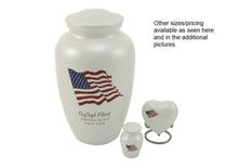 Load image into Gallery viewer, Heart Keepsake Funeral Cremation Urn for ashes,3 Cubic Inches-Classic Color Flag
