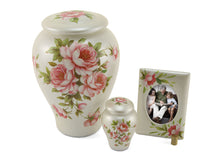 Load image into Gallery viewer, White Ceramic Adult 200 Cubic Inch Funeral Cremation Urn for Ashes
