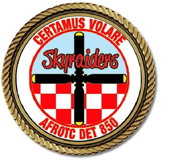 Skyraiders Medallion for Box Cremation Urn/Flag Case - 4 Inch Diameter