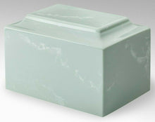 Load image into Gallery viewer, Classic Marble Light Green 50 Cubic Inches Cremation Urn For Ashes, TSA Approved
