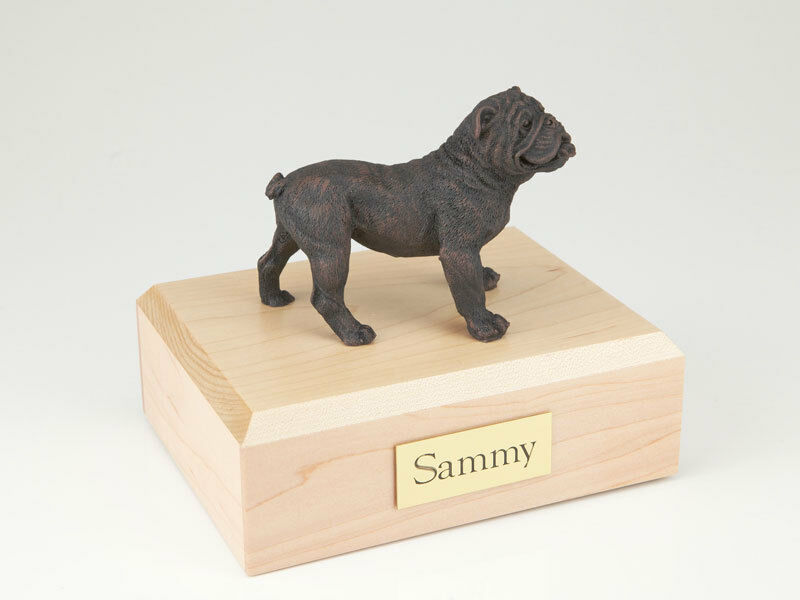 Bulldog Pet Funeral Cremation Urn Available in 3 Different Colors & 4 Sizes