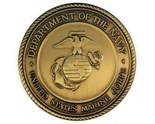 US Marine Corps Brass Medallion - 2.5 Inch Diameter