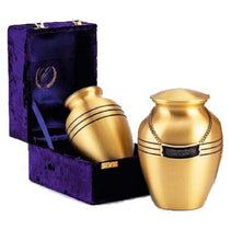 Load image into Gallery viewer, Solid Brass Keepsake &amp; Heart Box, 3 Cubic Inches Funeral Cremation Urn New
