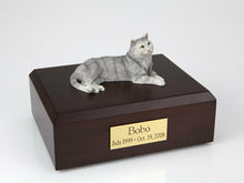 Load image into Gallery viewer, Tabby Gray Cat Figurine Pet Cremation Urn Available in 3 Diff Colors &amp; 4 Sizes
