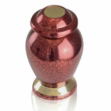 Load image into Gallery viewer, Small/Keepsake 4 Cubic Inches Red Brass Funeral Cremation Urn for Ashes
