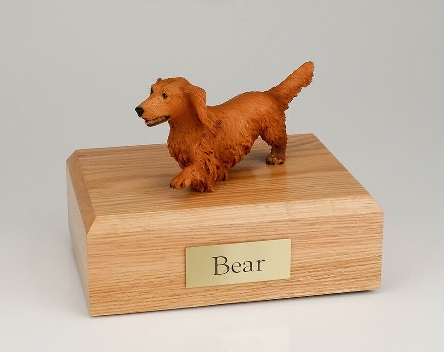 Walking Dachshund Pet Funeral Cremation Urn Avail in 3 Different Colors &4 Sizes