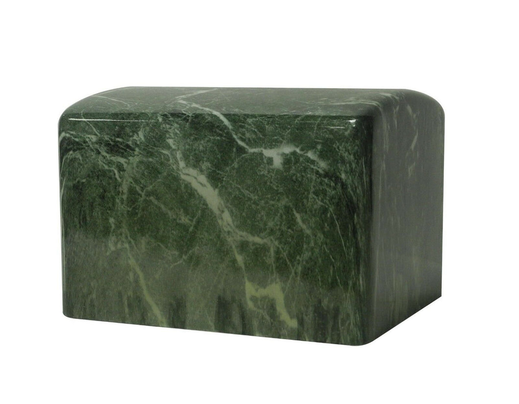 Large/Adult 270 Cubic Inches Green Cultured Marble Cremation Urn for Ashes