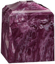 Load image into Gallery viewer, Small/Keepsake 45 Cubic Inch Merlot Cultured Marble Cremation Urn for Ashes
