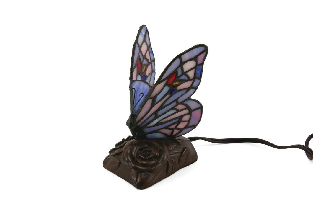 Multi-colored Butterfly Corded Lamp Keepsake Funeral Cremation Urn for Ashes