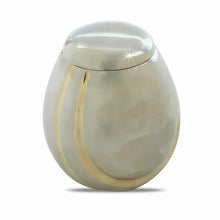Load image into Gallery viewer, Small/Keepsake 30 Cubic Inch Tear Drop Brass Gold Infant Funeral Cremation Urn
