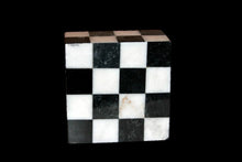 Load image into Gallery viewer, Kingdom Black Mosaic Marble Keepsake Funeral Cremation Urn, 15 Cubic Inches

