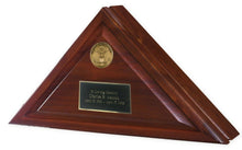 Load image into Gallery viewer, Walnut Great Seal Heritage Flag Case for 5&#39;X9.5&#39; Flag, Cremation Urn Available
