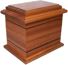 Load image into Gallery viewer, Large/Adult 220 Cubic Inch Sapele Funeral Cremation Urn for Ashes - Made in USA
