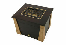 Load image into Gallery viewer, Large/Adult 200 Cubic In. Wood Craftsman Style Memory Chest Cremation Urn w/Tree
