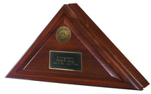 Load image into Gallery viewer, Walnut Air Force Heritage Flag Case for 5&#39; X 9.5&#39; Flag, Cremation Urn Available
