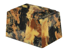 Load image into Gallery viewer, Small/Keepsake 2 Cubic Inch Gold Tuscany Cultured Marble Cremation Urn Ashes
