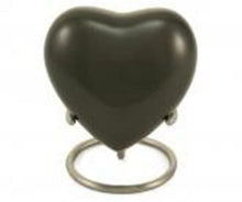 Load image into Gallery viewer, Heart Keepsake Funeral Cremation Urn for ashes, 3 Cubic Inches - Black Slate
