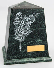 Load image into Gallery viewer, Large/Adult 240 Cubic Inches Green Viewpoint Natural Marble Urn for Ashes
