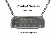 Load image into Gallery viewer, Large/Adult 220 Cubic Inches Modern Black Brass Funeral Cremation Urn for Ashes
