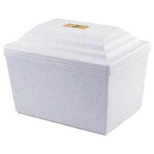 Load image into Gallery viewer, Large/Adult White Polymer Single Funeral Cremation Urn Burial Vault
