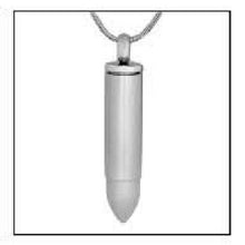 Load image into Gallery viewer, Bullet Stainless Steel Funeral Cremation Urn Pendant w/Chain for Ashes
