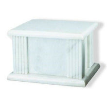 Load image into Gallery viewer, Set of Adult(210 cubic inch) &amp; Keepsake(3 in) Marble Cremation Urns w/nameplate
