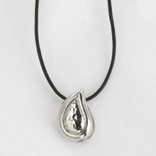 Load image into Gallery viewer, Small/Keepsake Tear Drop Silver Brass Pendant Funeral Cremation Urn for Ashes
