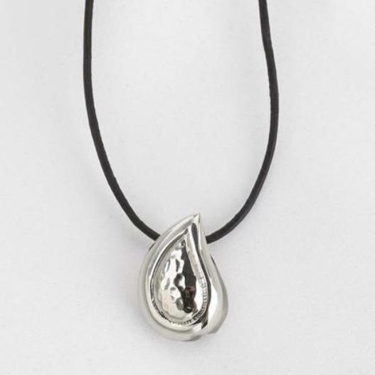 Small/Keepsake Tear Drop Silver Brass Pendant Funeral Cremation Urn for Ashes