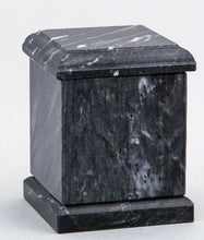 Load image into Gallery viewer, Small/Keepsake 1 Cubic In. Black Evermore Natural Marble Urn for Cremation Ashes
