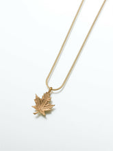 Load image into Gallery viewer, Gold Vermeil Maple Leaf Memorial Jewelry Pendant Funeral Cremation Urn
