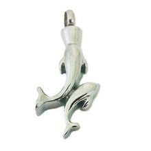 Load image into Gallery viewer, Stainless Steel Two Dolphins Cremation Urn Pendant for Ashes w/20-in Necklace
