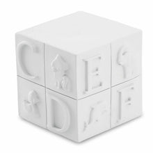 Load image into Gallery viewer, Small/Keepsake 8 Cubic Inch Ivory Infant Block Funeral Cremation Urn for Ashes
