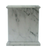 Load image into Gallery viewer, Large/Adult 230 Cubic Inches White Evermore Natural Marble Urn for Ashes
