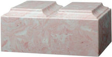 Load image into Gallery viewer, Extra-Large 450 Cubic Inch Pink Tuscany Companion Cultured Marble Cremation Urn
