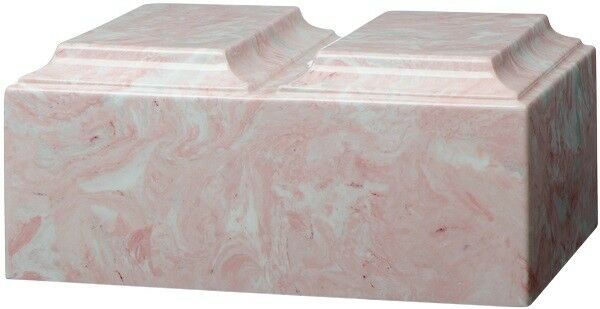 Extra-Large 450 Cubic Inch Pink Tuscany Companion Cultured Marble Cremation Urn