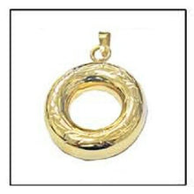 Load image into Gallery viewer, Simple Ring 24k Gold Plated Sterling Silver Cremation Urn Pendant w/Chain
