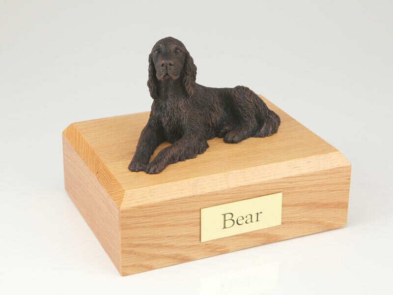 Irish Setter, Bronze Stand Pet Cremation Urn Avail. in 3 Diff Colors & 4 Sizes