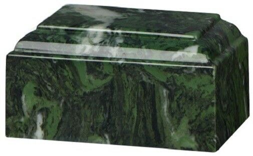 Small/Keepsake 22 Cubic Inch Green Tuscany Cultured Marble Funeral Cremation Urn