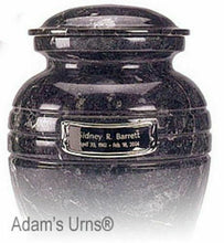 Load image into Gallery viewer, Large/Adult 200 Cubic Inch Metal Black University of Iowa Hawkeye Cremation Urn
