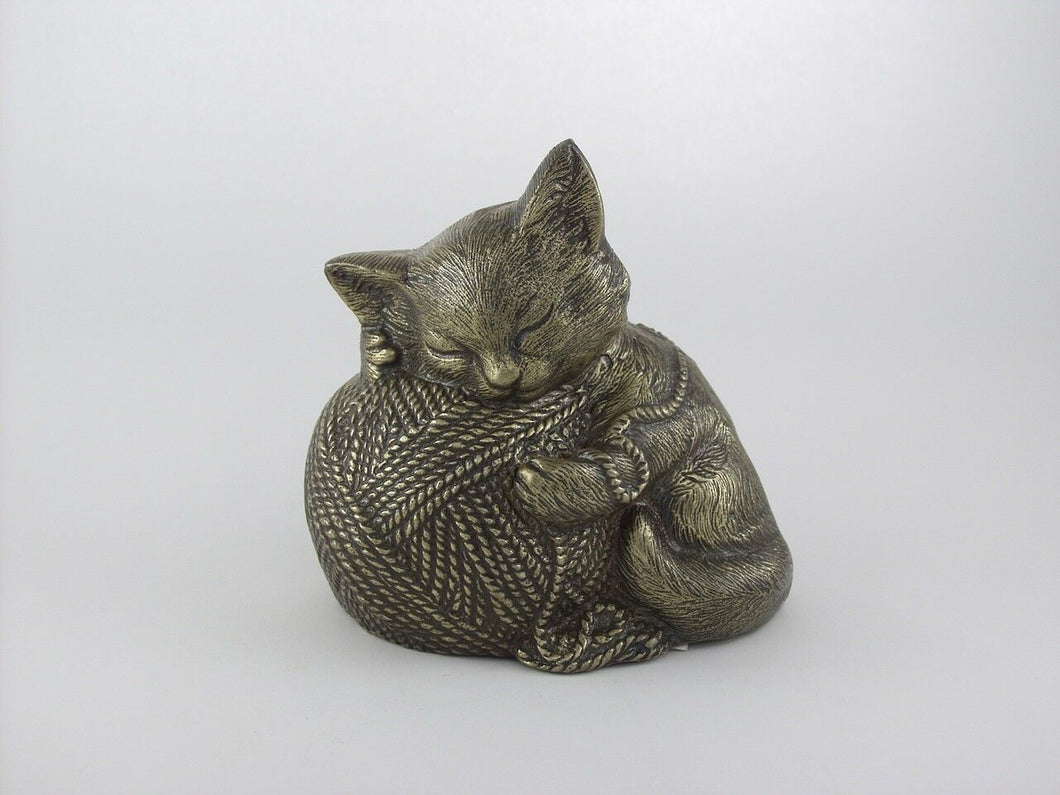 Small/Keepsake 40 Cubic Inches Gold Precious Kitty Urn for Cremation Ashes
